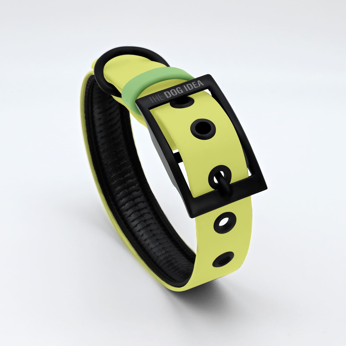 BioThane Halsband gepolstert - Butteryellow - Image 5